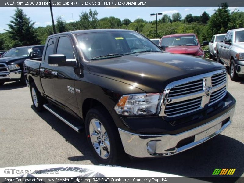 Black Gold Pearl / Black/Diesel Gray 2013 Ram 1500 Big Horn Quad Cab 4x4