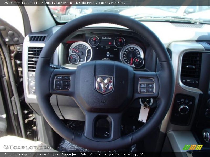 Black Gold Pearl / Black/Diesel Gray 2013 Ram 1500 Big Horn Quad Cab 4x4
