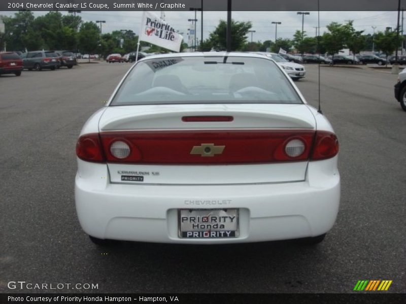 Summit White / Graphite 2004 Chevrolet Cavalier LS Coupe