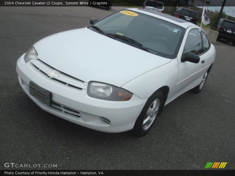 Summit White / Graphite 2004 Chevrolet Cavalier LS Coupe
