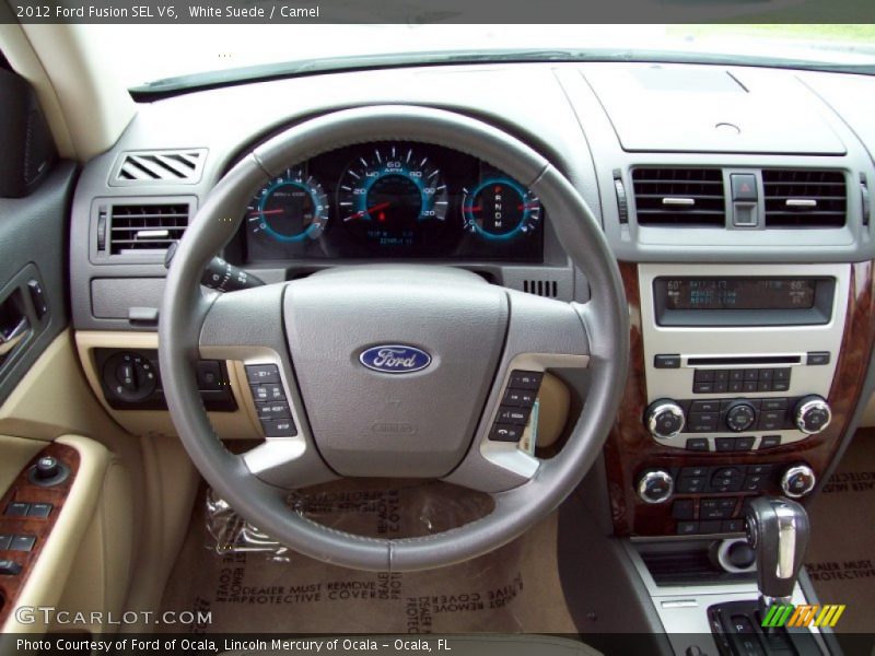 White Suede / Camel 2012 Ford Fusion SEL V6