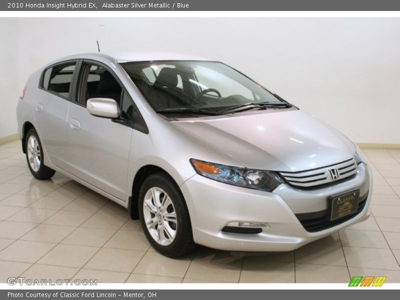 Alabaster Silver Metallic / Blue 2010 Honda Insight Hybrid EX