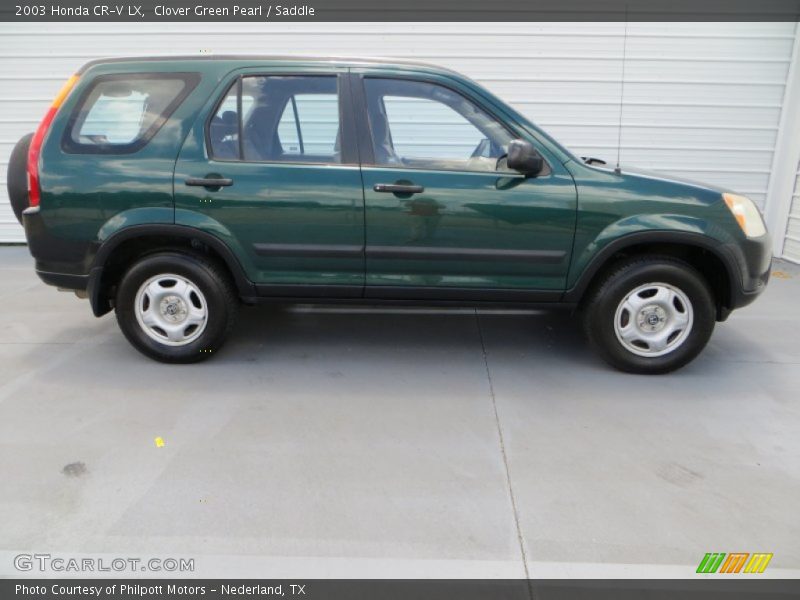 Clover Green Pearl / Saddle 2003 Honda CR-V LX