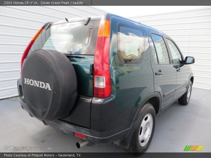 Clover Green Pearl / Saddle 2003 Honda CR-V LX