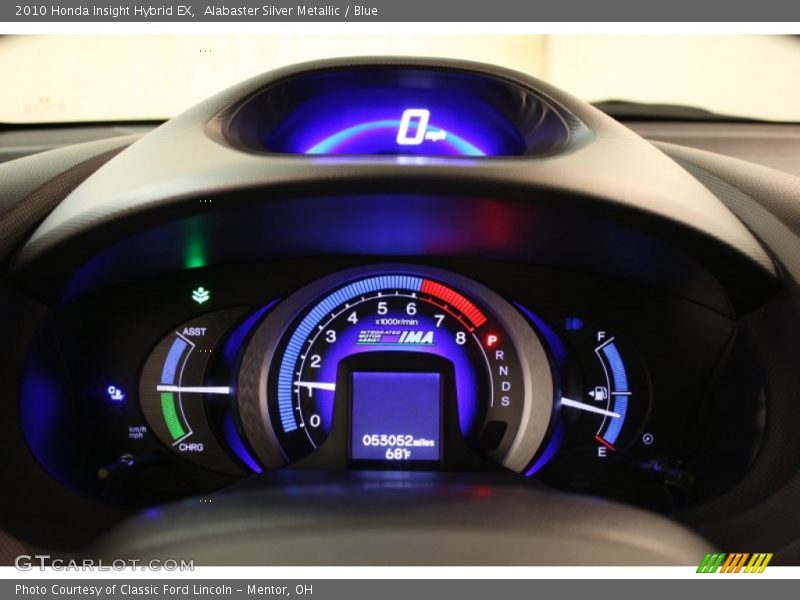 Alabaster Silver Metallic / Blue 2010 Honda Insight Hybrid EX