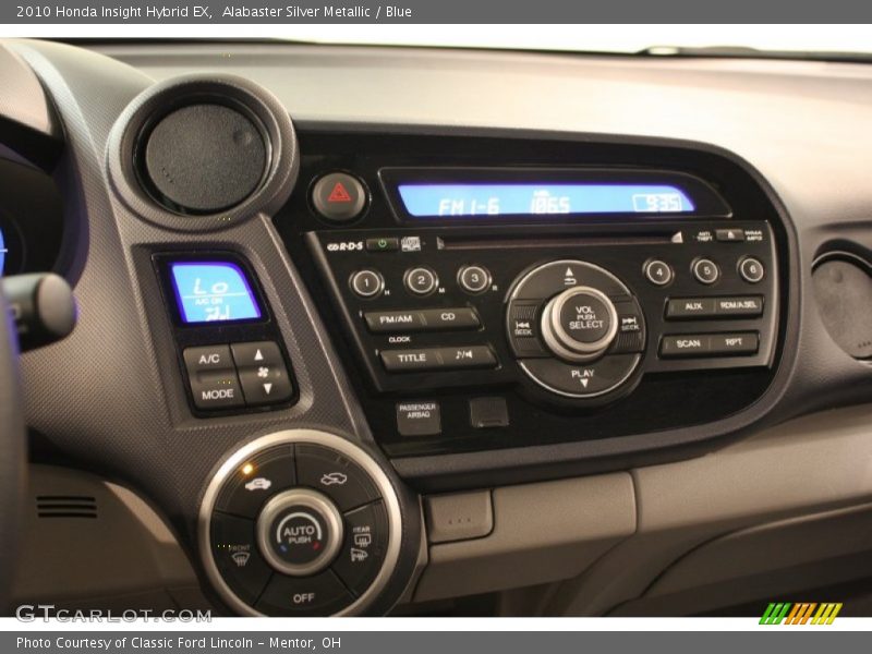 Alabaster Silver Metallic / Blue 2010 Honda Insight Hybrid EX