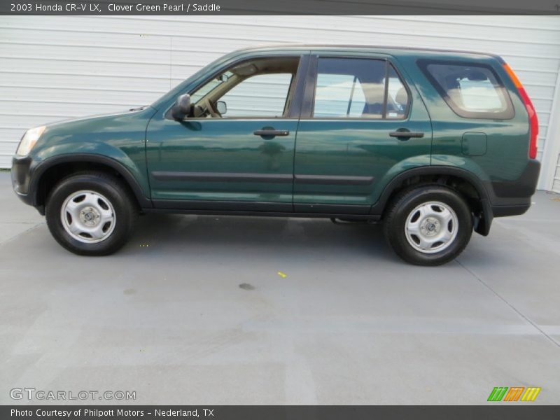Clover Green Pearl / Saddle 2003 Honda CR-V LX