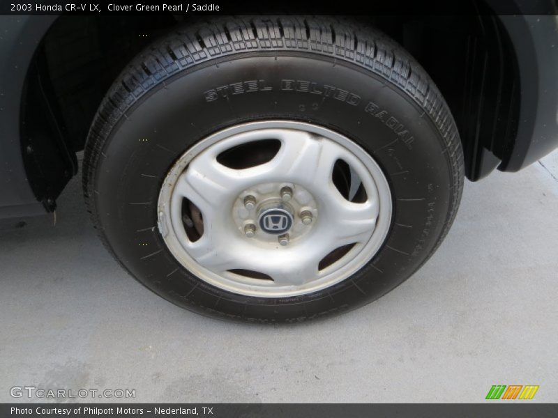 Clover Green Pearl / Saddle 2003 Honda CR-V LX