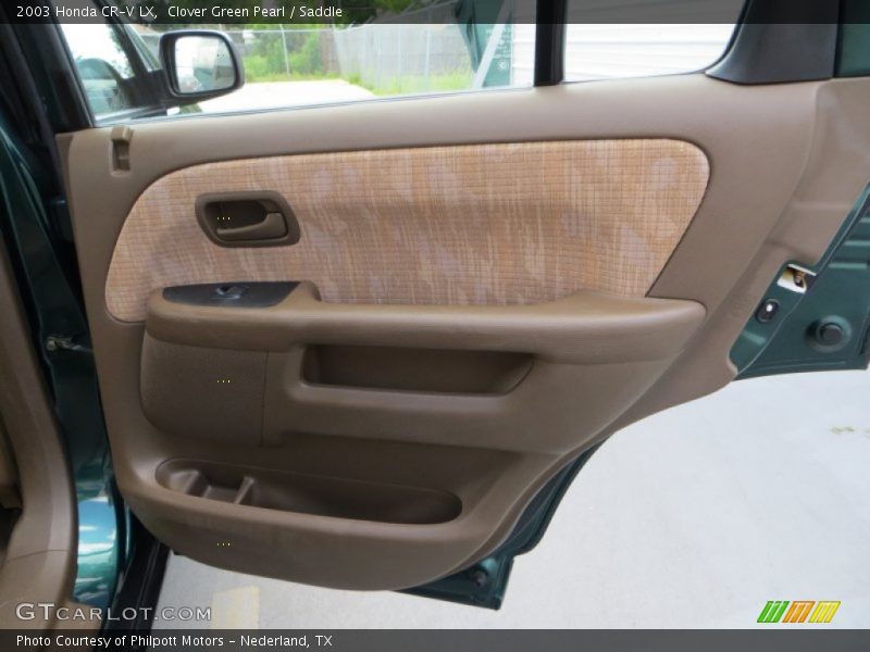 Clover Green Pearl / Saddle 2003 Honda CR-V LX