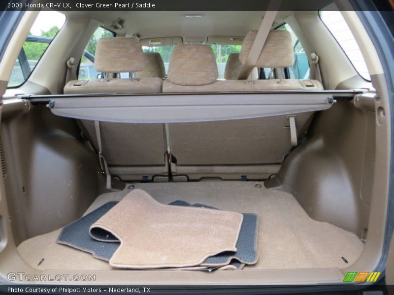 Clover Green Pearl / Saddle 2003 Honda CR-V LX