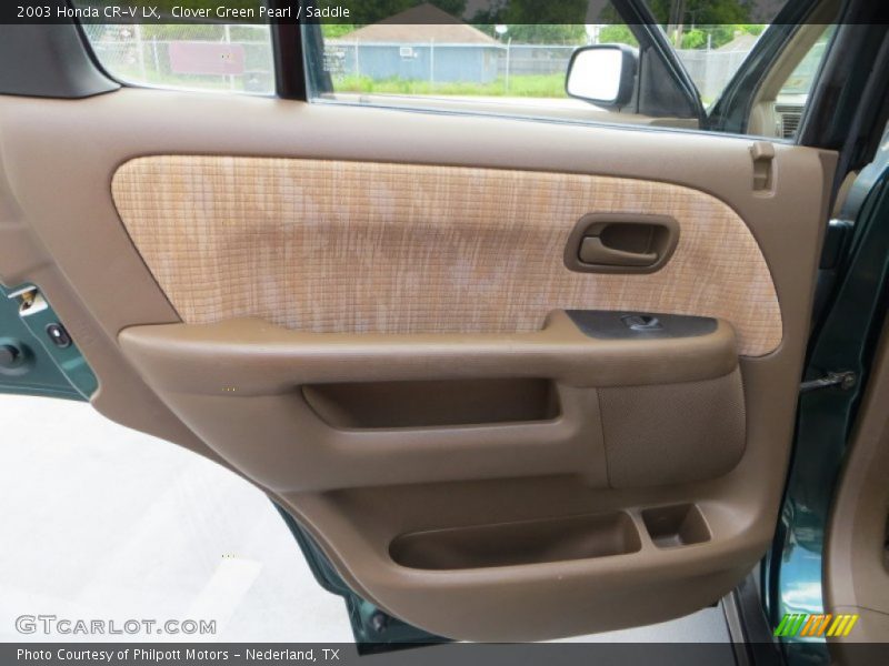 Clover Green Pearl / Saddle 2003 Honda CR-V LX