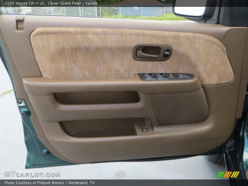 Clover Green Pearl / Saddle 2003 Honda CR-V LX