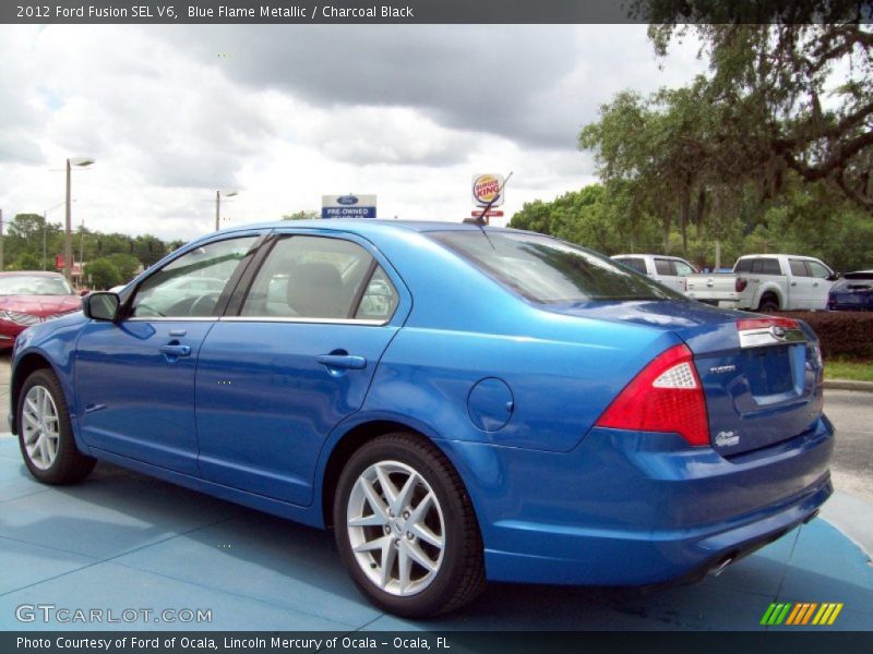 Blue Flame Metallic / Charcoal Black 2012 Ford Fusion SEL V6