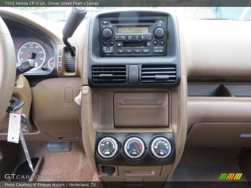 Clover Green Pearl / Saddle 2003 Honda CR-V LX