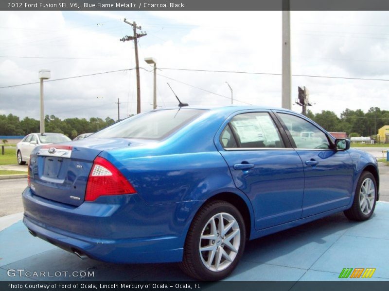 Blue Flame Metallic / Charcoal Black 2012 Ford Fusion SEL V6