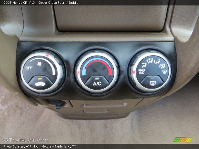 Clover Green Pearl / Saddle 2003 Honda CR-V LX