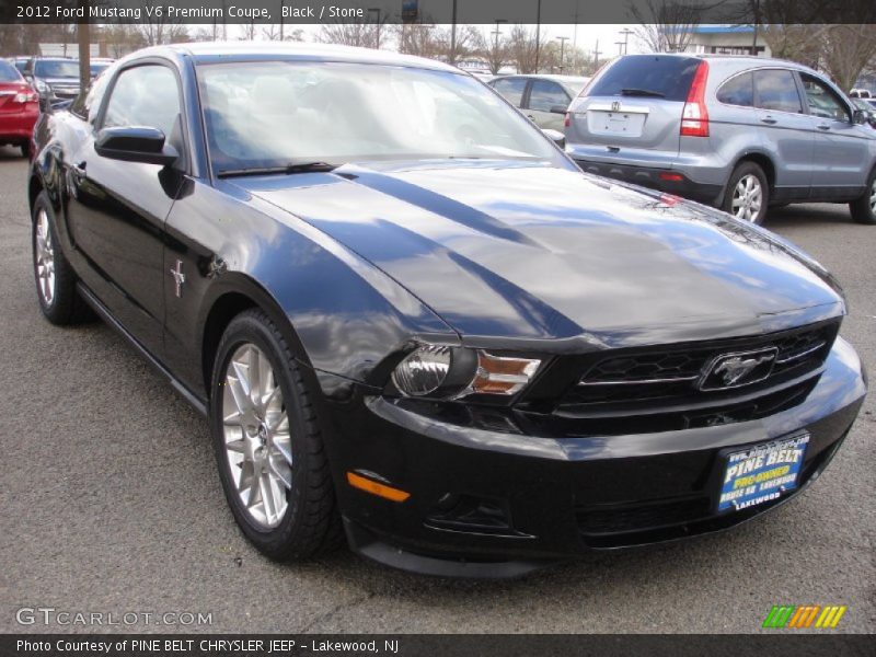 Black / Stone 2012 Ford Mustang V6 Premium Coupe