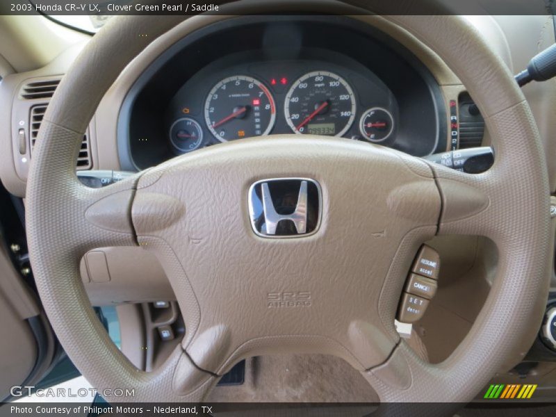 Clover Green Pearl / Saddle 2003 Honda CR-V LX