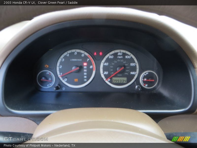 Clover Green Pearl / Saddle 2003 Honda CR-V LX