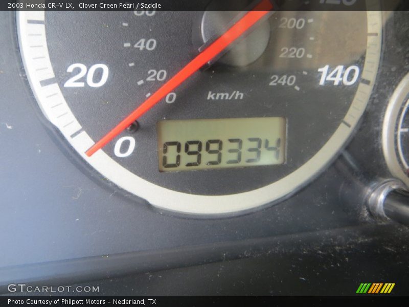 Clover Green Pearl / Saddle 2003 Honda CR-V LX
