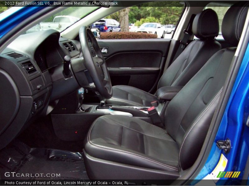 Blue Flame Metallic / Charcoal Black 2012 Ford Fusion SEL V6