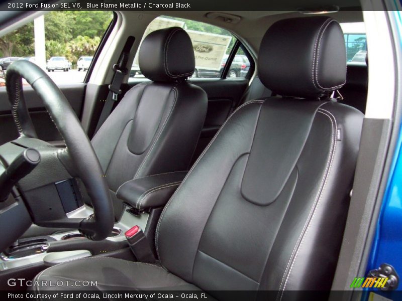 Blue Flame Metallic / Charcoal Black 2012 Ford Fusion SEL V6