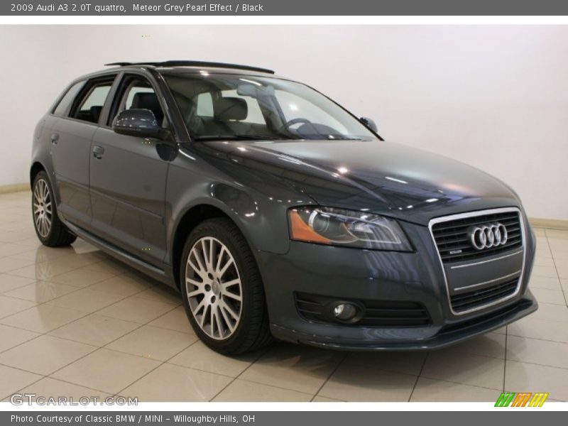 Meteor Grey Pearl Effect / Black 2009 Audi A3 2.0T quattro