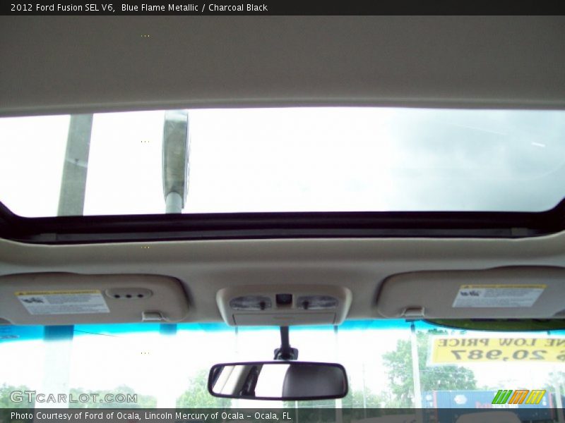 Blue Flame Metallic / Charcoal Black 2012 Ford Fusion SEL V6