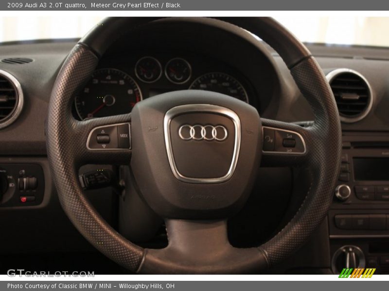 Meteor Grey Pearl Effect / Black 2009 Audi A3 2.0T quattro