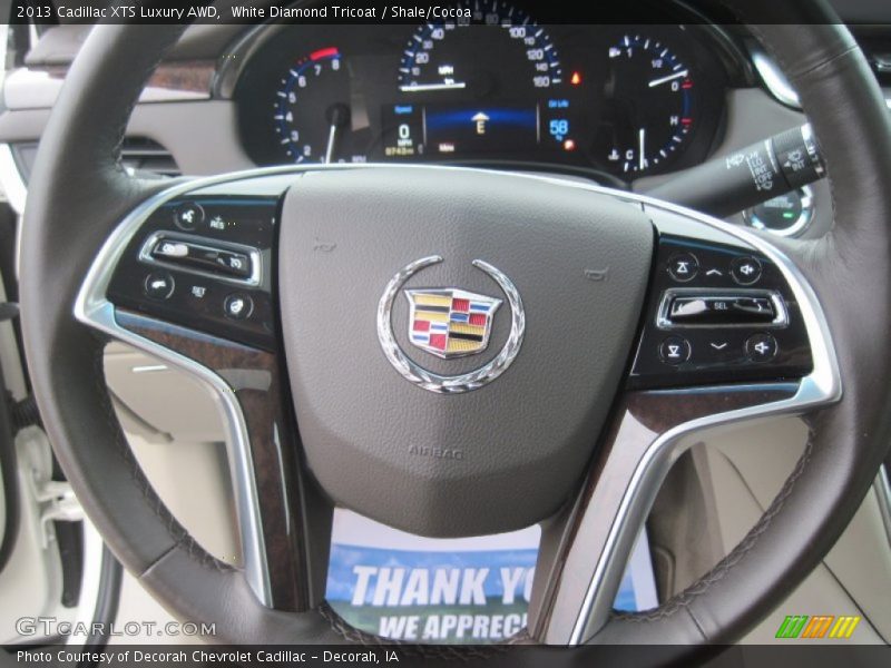 White Diamond Tricoat / Shale/Cocoa 2013 Cadillac XTS Luxury AWD