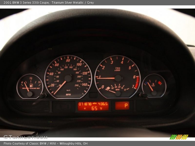 Titanium Silver Metallic / Grey 2001 BMW 3 Series 330i Coupe