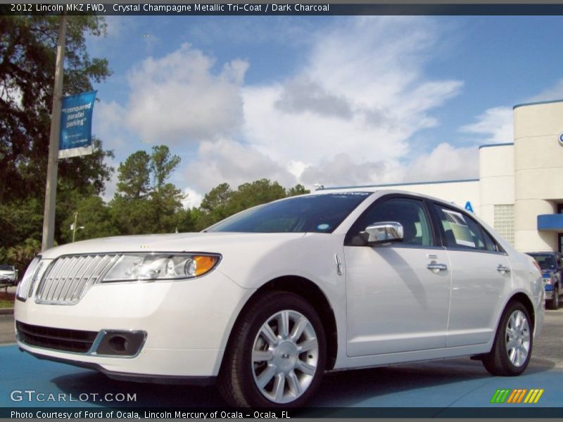 Crystal Champagne Metallic Tri-Coat / Dark Charcoal 2012 Lincoln MKZ FWD