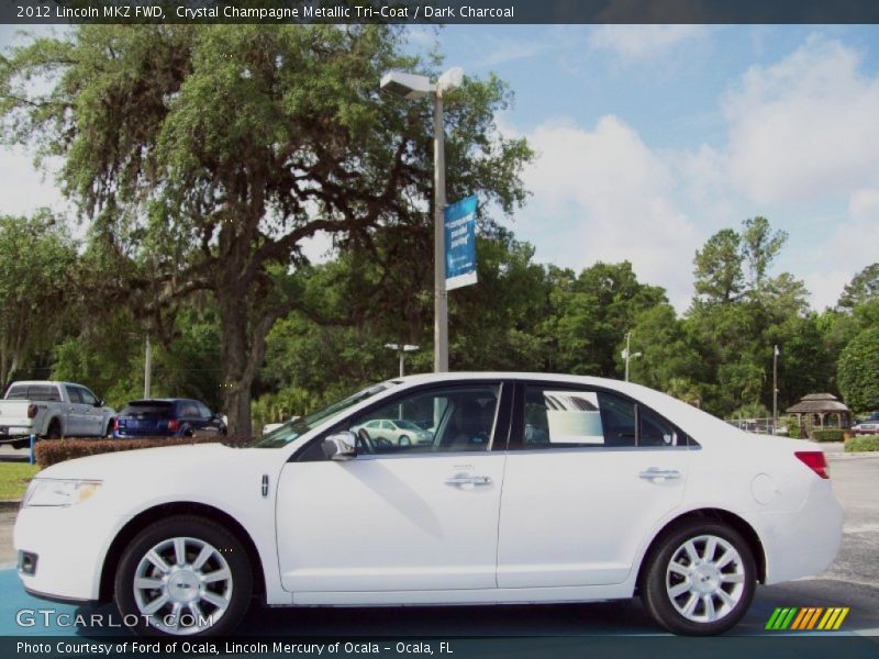 Crystal Champagne Metallic Tri-Coat / Dark Charcoal 2012 Lincoln MKZ FWD