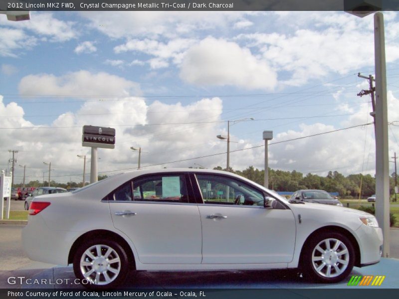 Crystal Champagne Metallic Tri-Coat / Dark Charcoal 2012 Lincoln MKZ FWD
