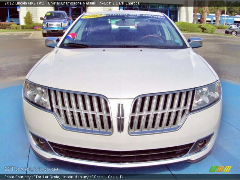 Crystal Champagne Metallic Tri-Coat / Dark Charcoal 2012 Lincoln MKZ FWD