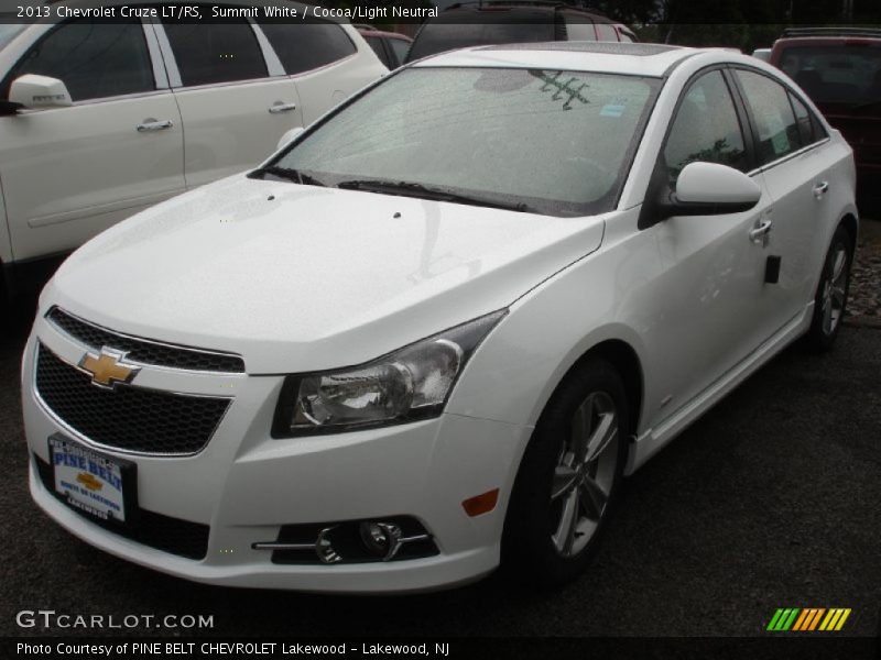 Summit White / Cocoa/Light Neutral 2013 Chevrolet Cruze LT/RS