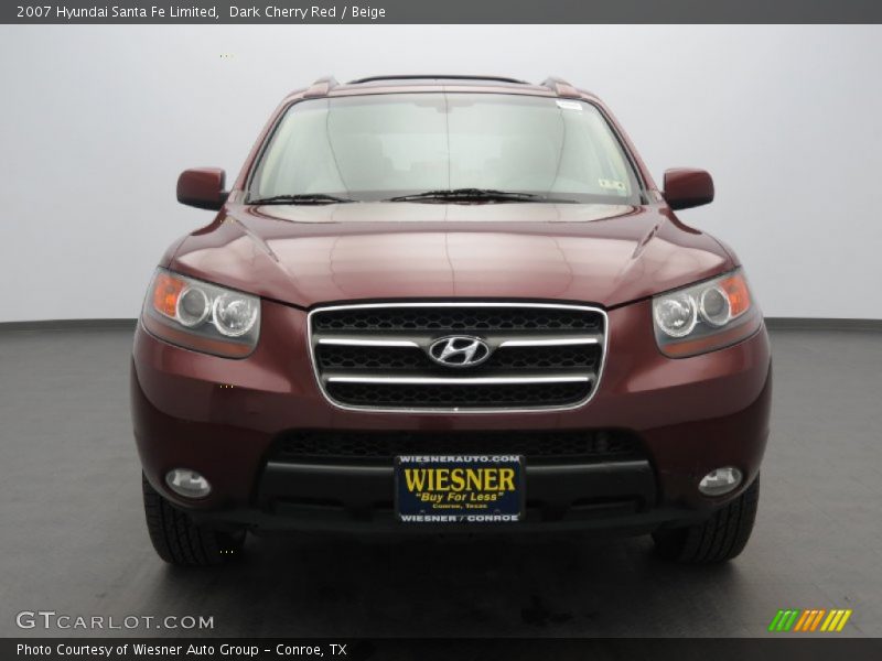 Dark Cherry Red / Beige 2007 Hyundai Santa Fe Limited
