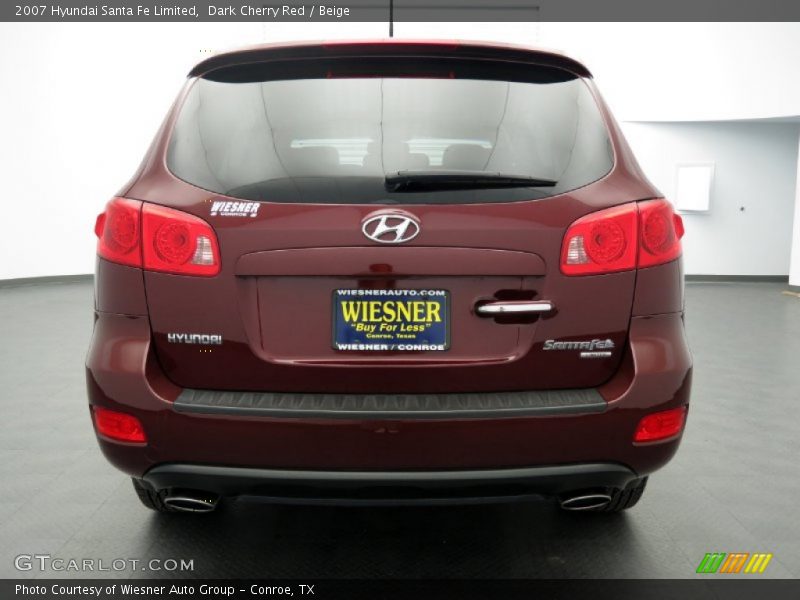 Dark Cherry Red / Beige 2007 Hyundai Santa Fe Limited