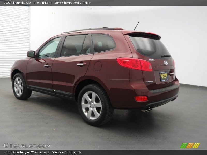 Dark Cherry Red / Beige 2007 Hyundai Santa Fe Limited