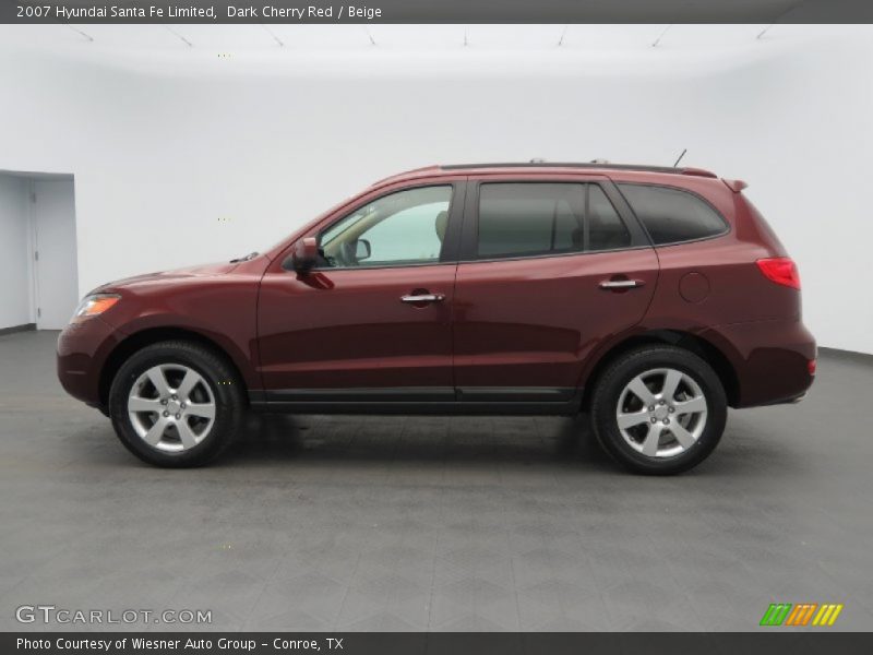 Dark Cherry Red / Beige 2007 Hyundai Santa Fe Limited