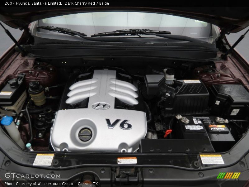 Dark Cherry Red / Beige 2007 Hyundai Santa Fe Limited