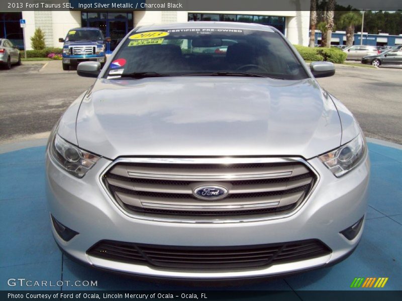 Ingot Silver Metallic / Charcoal Black 2013 Ford Taurus SEL