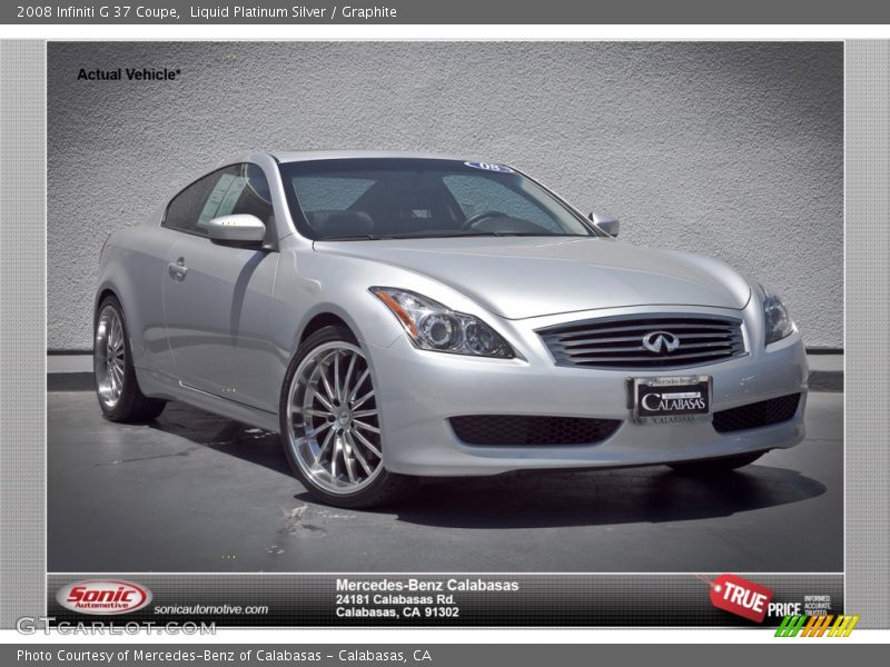 Liquid Platinum Silver / Graphite 2008 Infiniti G 37 Coupe