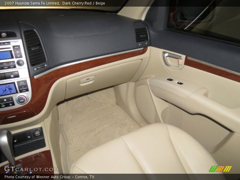 Dark Cherry Red / Beige 2007 Hyundai Santa Fe Limited