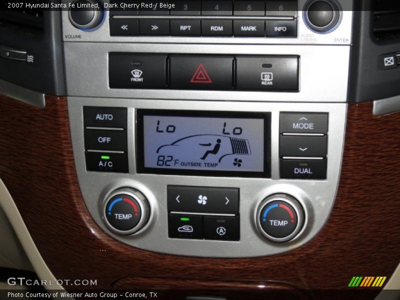 Dark Cherry Red / Beige 2007 Hyundai Santa Fe Limited