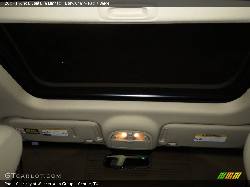Dark Cherry Red / Beige 2007 Hyundai Santa Fe Limited