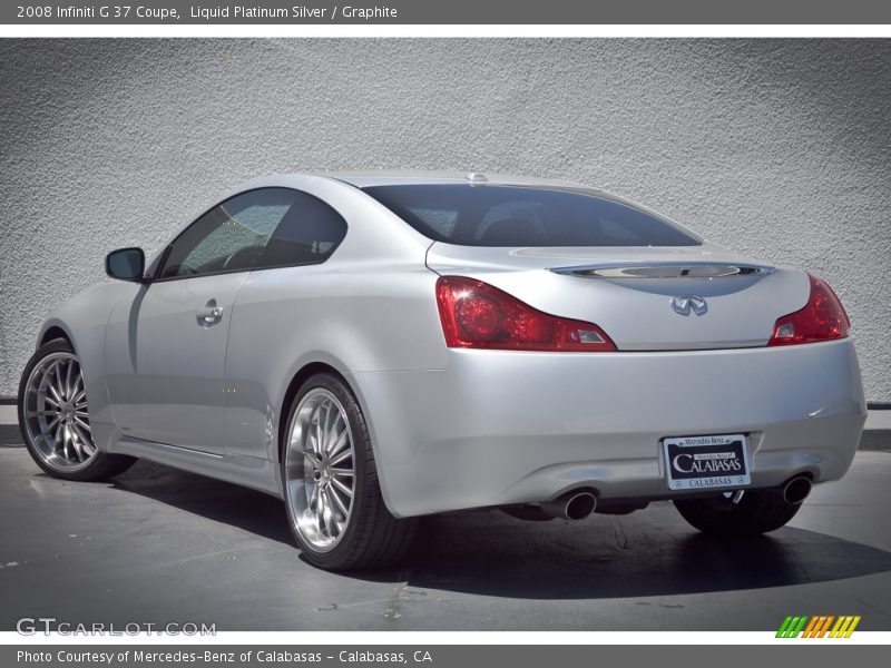 Liquid Platinum Silver / Graphite 2008 Infiniti G 37 Coupe