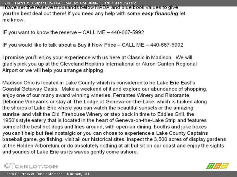 Black / Medium Flint 2005 Ford F350 Super Duty FX4 SuperCab 4x4 Dually