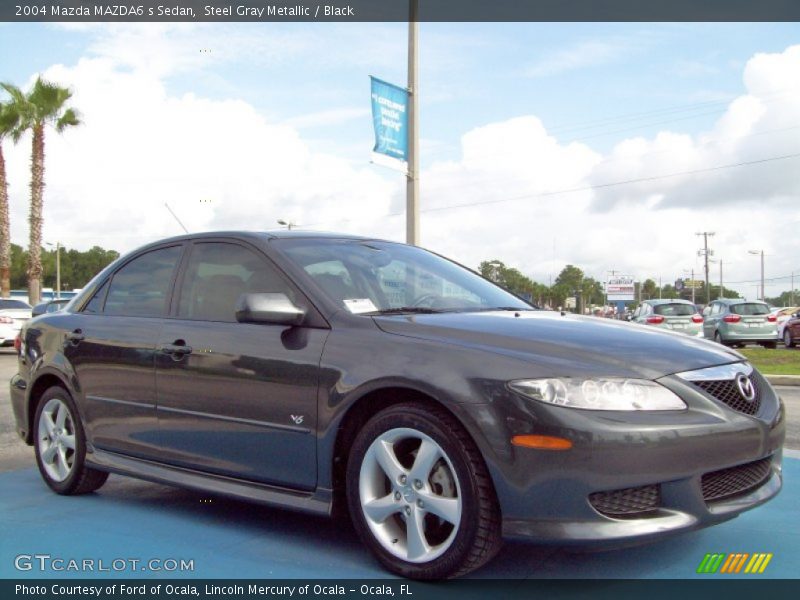 Steel Gray Metallic / Black 2004 Mazda MAZDA6 s Sedan