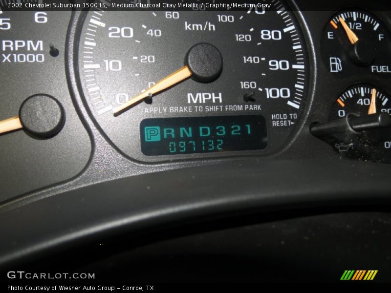 Medium Charcoal Gray Metallic / Graphite/Medium Gray 2002 Chevrolet Suburban 1500 LS